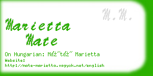 marietta mate business card